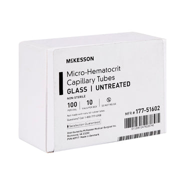 McKesson Capillary Blood Collection Tube Plain 75 µL Without Closure Glass Tube (1082111_VL)