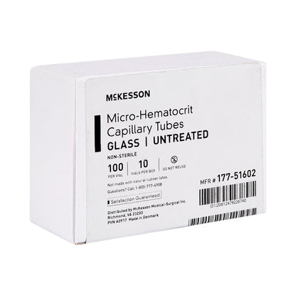 McKesson Capillary Blood Collection Tube Plain 75 µL Without Closure Glass Tube (1082111_VL)