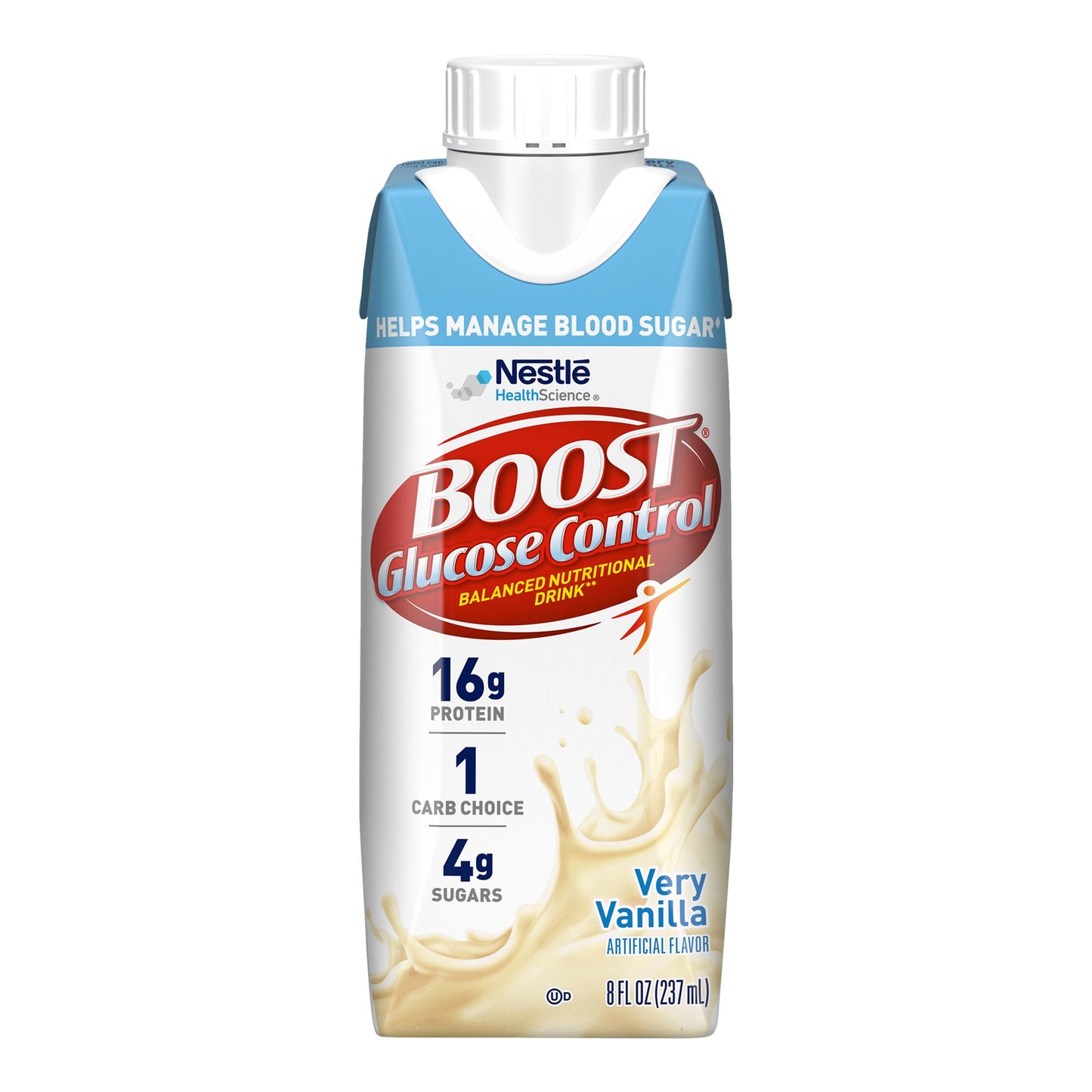 Boost Glucose Control® Oral Supplement Very Vanilla Flavor Liquid 8 oz. Carton (1178518_CS)