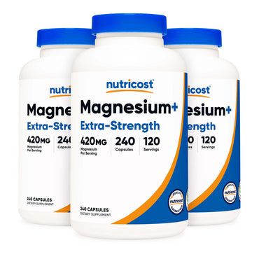nutricost® Dietary Supplement Magnesium Citrate 420 mg Strength Capsule 240 Per Bottle (1270274_CS)