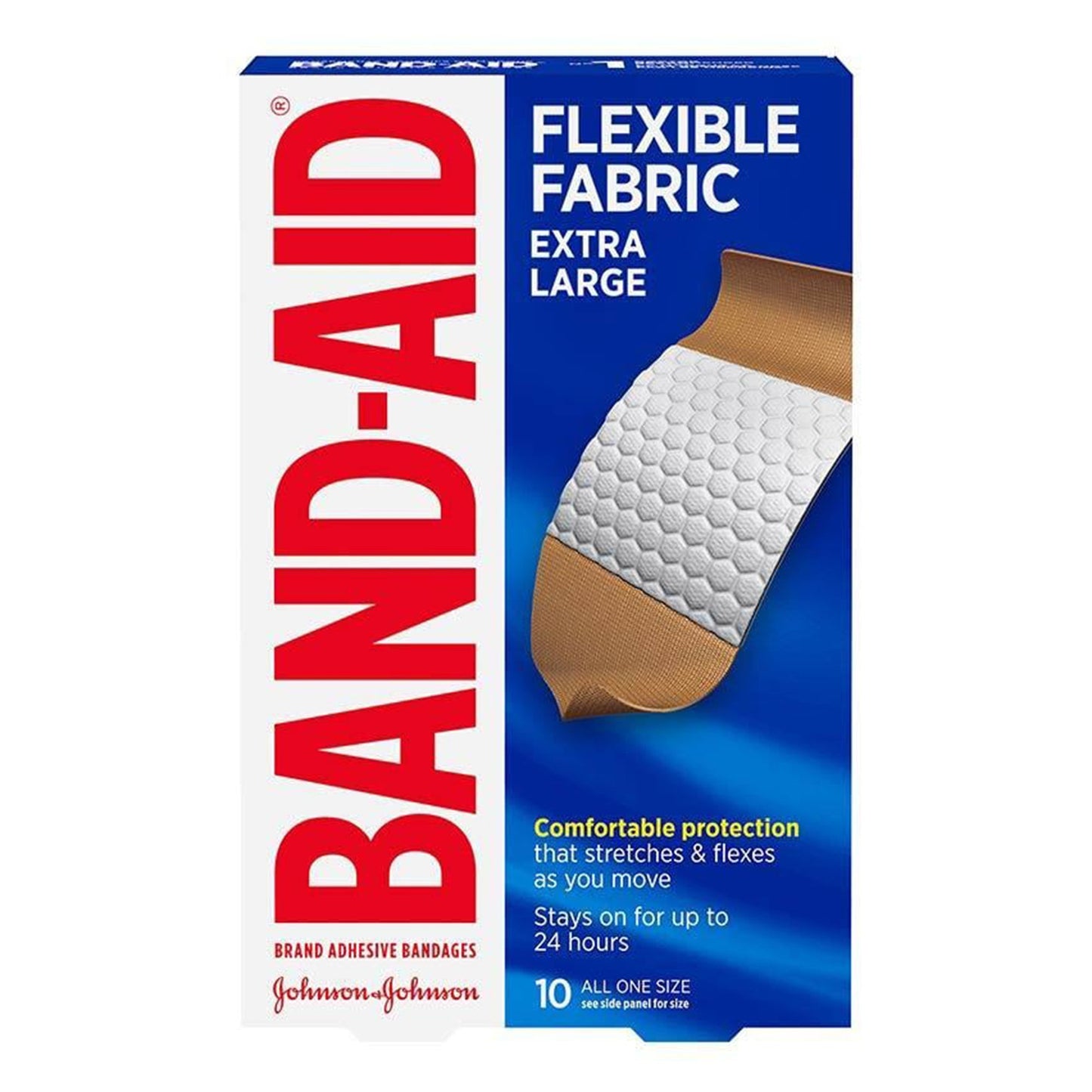 Band-Aid® Flexible Fabric Adhesive Strip 10-3/4 X 4 Inch Fabric Rectangle Tan Sterile (1193241_BX)