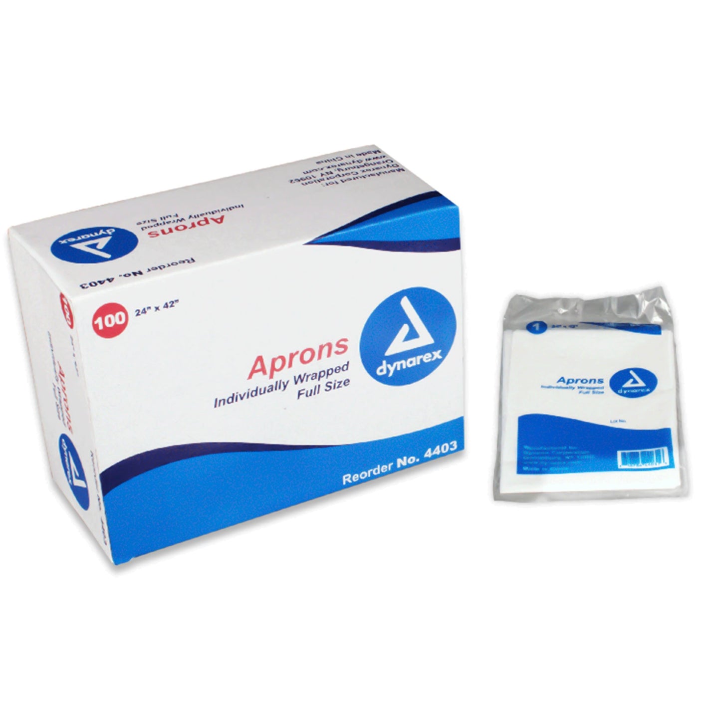 Dynarex General Purpose Apron White Disposable (687760_CS)