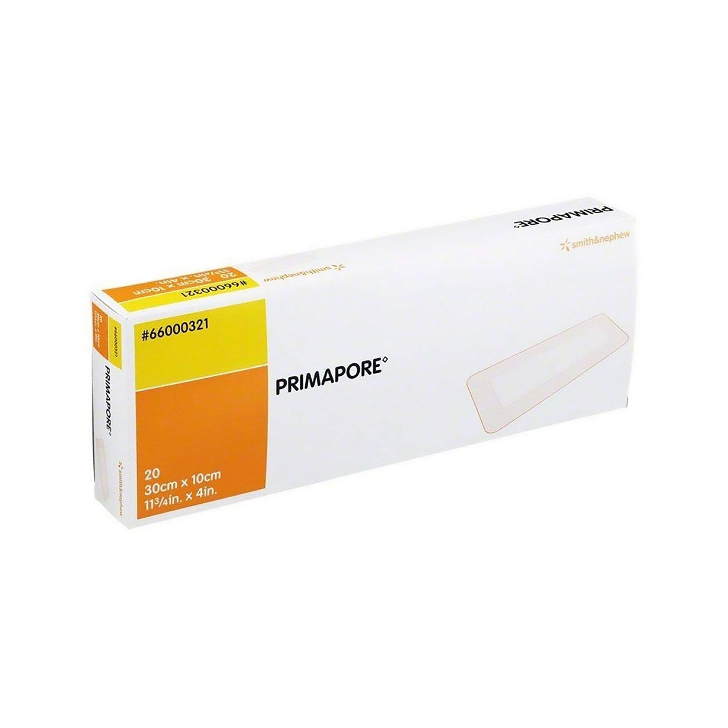 Primapore Island Dressing 4 X 11-3/4 Inch Rectangle Sterile Film Backing (364692_CS)
