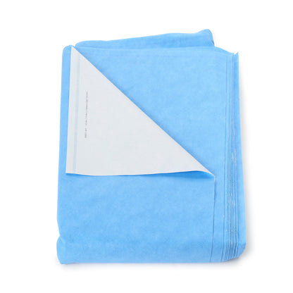 QUICK CHECK* H400 Sterilization Wrap White / Blue 45 X 45 Inch Dual Layer SMS Polypropylene Steam / EO Gas / Hydrogen Peroxide (825785_CS)