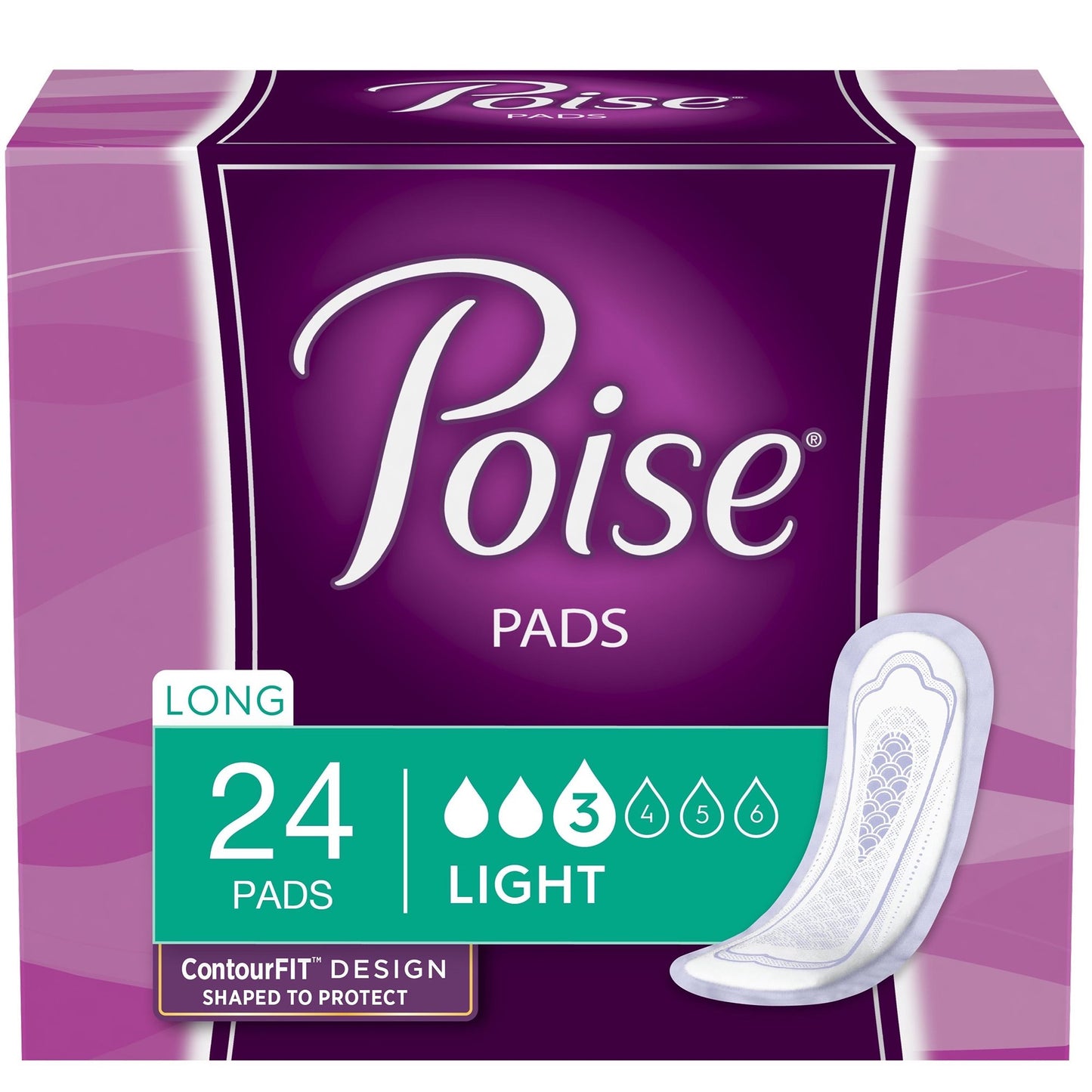 Poise® Bladder Control Pad 11 Inch Light Absorbency Polymer Core One Size Fits Most (1090350_CS)