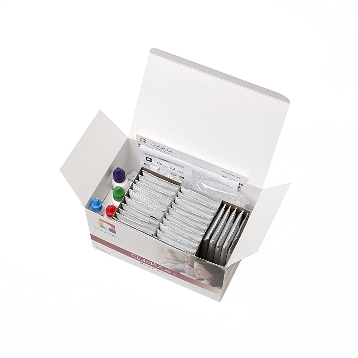 QuickVue+® Strep A Respiratory Test Kit Strep A Test 25 Tests CLIA Non-Waived (447290_KT)