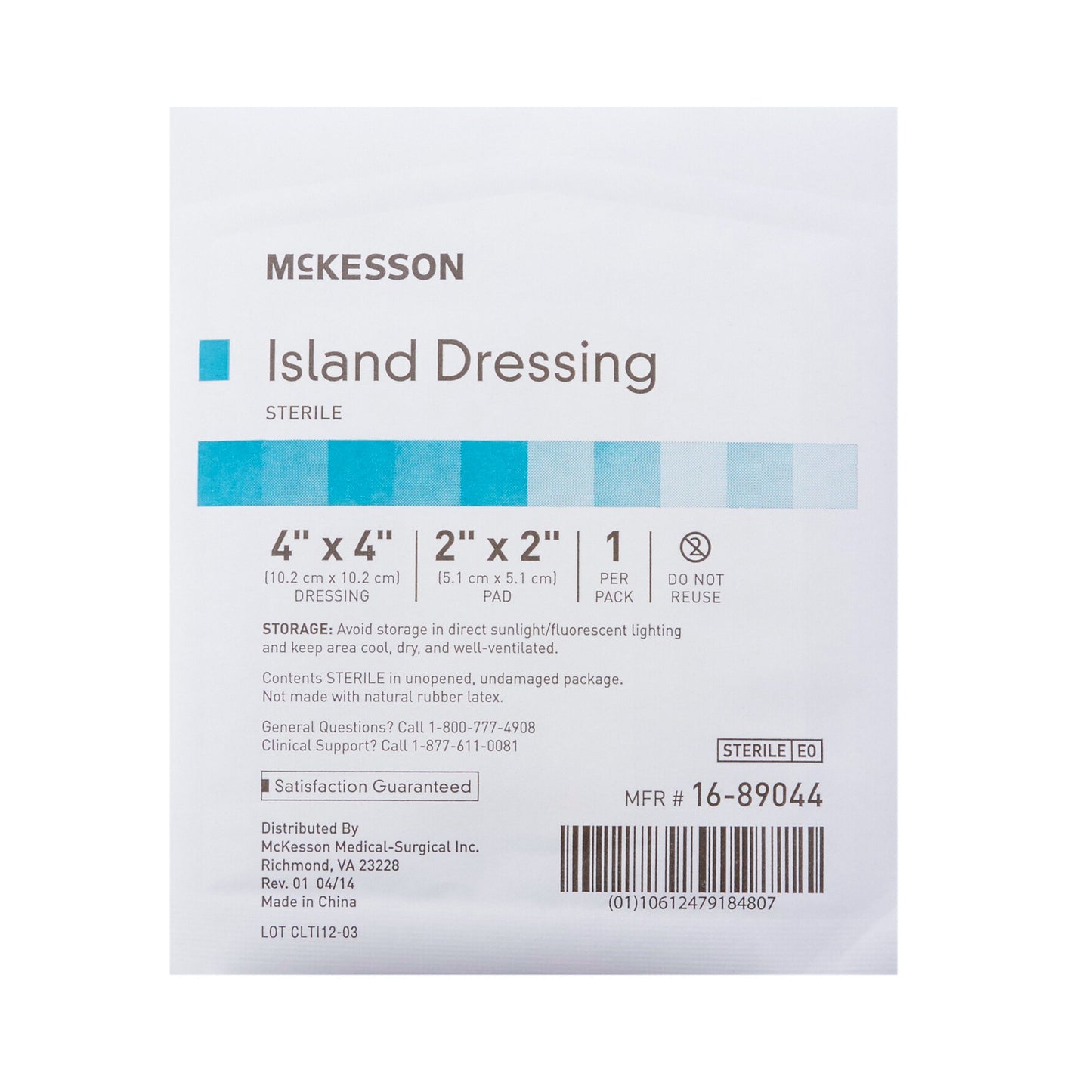 McKesson Island Dressing 4 X 4 Inch Square Sterile (491826_EA)