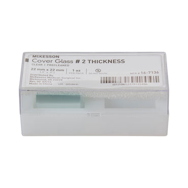 McKesson Cover Glass Square No. 2 Thickness 22 X 22 mm (484340_BX)