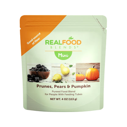 Real Food Blends® Mini Tube Feeding Formula Prunes / Pears / Pumpkin Flavor Liquid 4 oz. Pouch (1212925_CS)