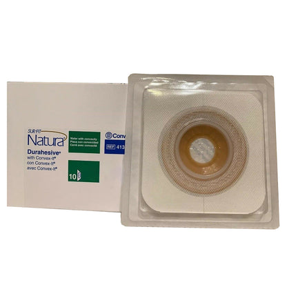 Sur-Fit Natura® Ostomy Barrier Precut, Extended Wear Durahesive® Adhesive 45 mm Flange System Hydrocolloid 7/8 Inch Opening 4-1/2 X 4-1/2 Inch (466132_EA)