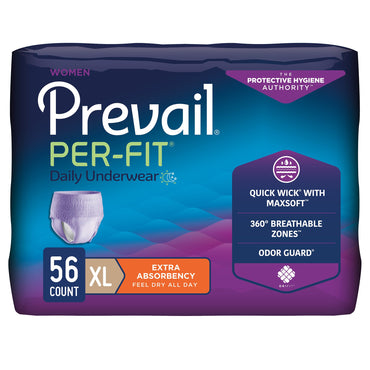 Prevail® Per-Fit® Female Adult Absorbent Underwear Pull On with Tear Away Seams X-Large Disposable Moderate Absorbency (881924_BG)