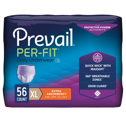 Prevail® Per-Fit® Female Adult Absorbent Underwear Pull On with Tear Away Seams X-Large Disposable Moderate Absorbency (881924_BG)