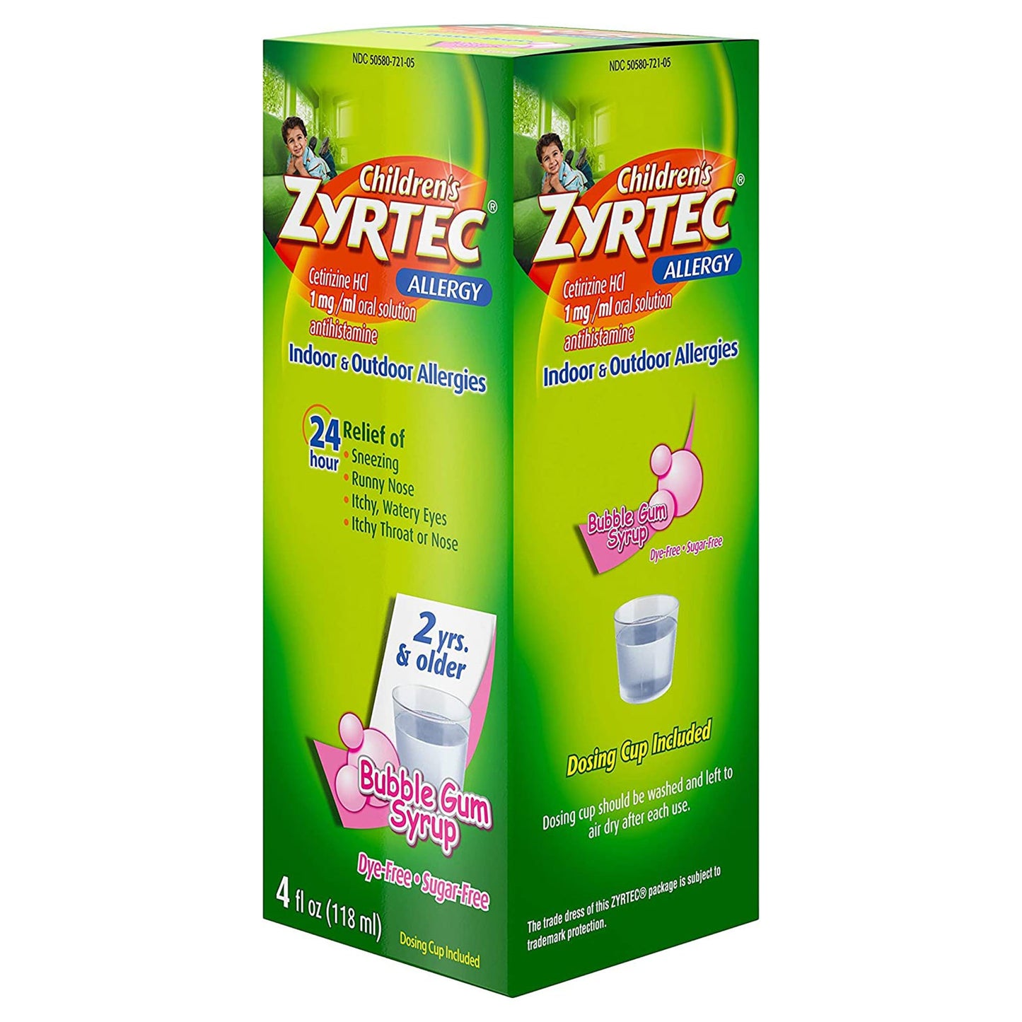 Children's Zyrtec Children's Allergy Relief 1 mg / 1 mL Strength Syrup 4 oz. (1119047_EA)