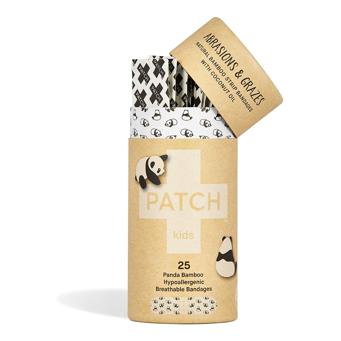 Patch™ Kids Adhesive Strip 3/4 X 3 Inch Bamboo s/b Bamboo / Coconut Oil Rectangle Kid Design (Panda) Sterile (1197643_CT)