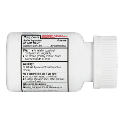 Foster & Thrive™ Laxative Tablet 100 per Bottle 5 mg Strength Bisacodyl USP (1235092_BT)