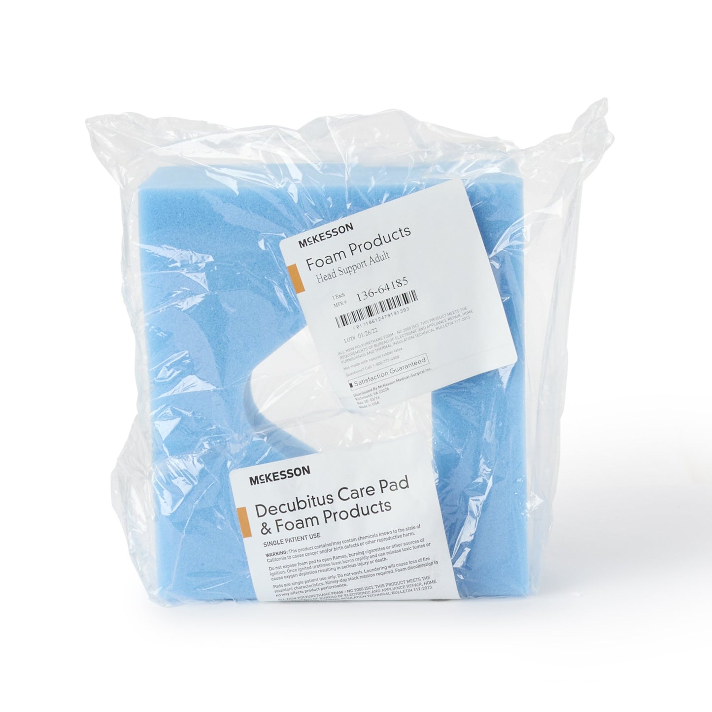 McKesson Head Positioner 9 W X 8 L X 4-1/2 H Inch Foam Freestanding (929212_EA)