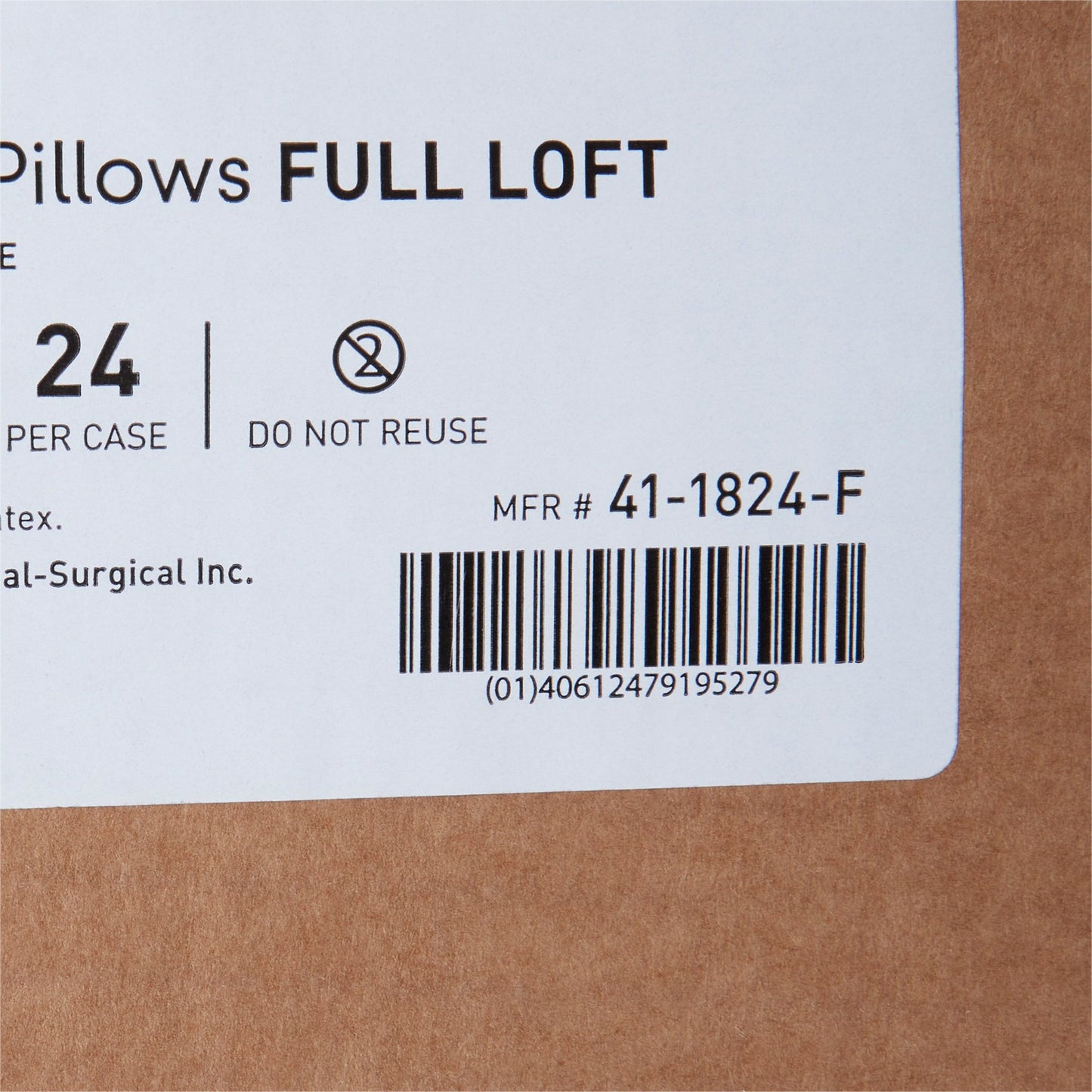 McKesson Bed Pillow 18 X 24 Inch White Single Patient Use (939589_CS)