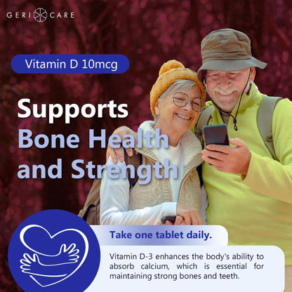 Geri-Care® Vitamin Supplement Vitamin D3 400 IU Strength Tablet 100 per Bottle (682942_BT)