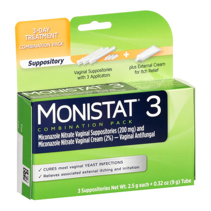 MONISTAT® 3-Day Treatment Combination Pack Ovule® Vaginal Antifungal 200 mg / 2% Strength Ovule® insert 3 Per Box Applicator (1231448_BX)