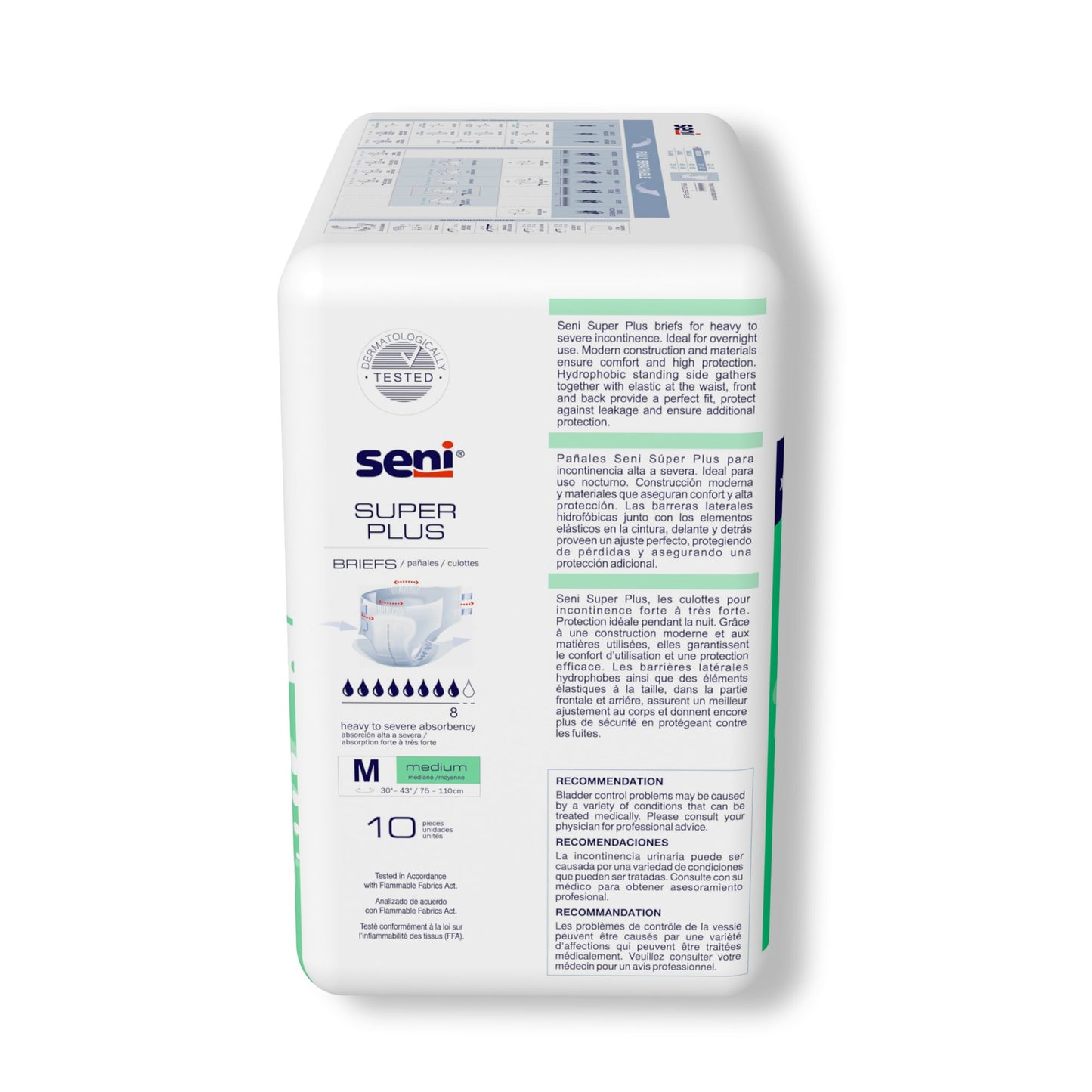 Seni® Super Plus Unisex Adult Incontinence Brief Medium Disposable Heavy Absorbency (1163825_CS)