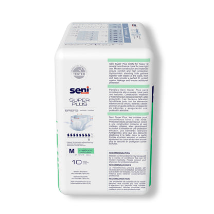 Seni® Super Plus Unisex Adult Incontinence Brief Medium Disposable Heavy Absorbency (1163825_PK)