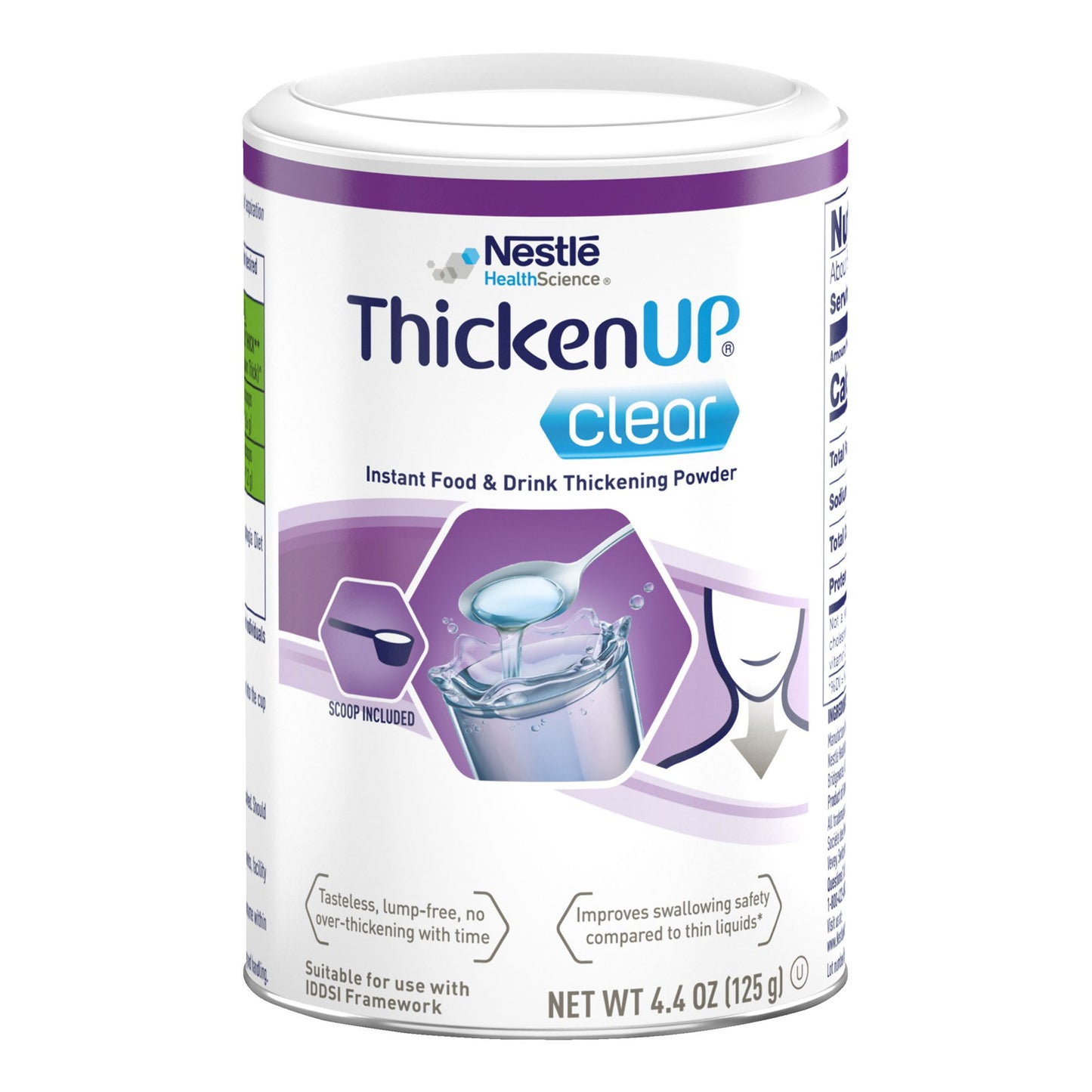 ThickenUp® Clear Food and Beverage Thickener 4.4 oz. Canister Unflavored Powder IDDSI Level 0 Thin (1211310_CS)