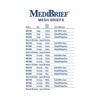 MediBrief™ Knit Pant Unisex Polyester / Spandex Large Pull On Disposable (880470_CS)