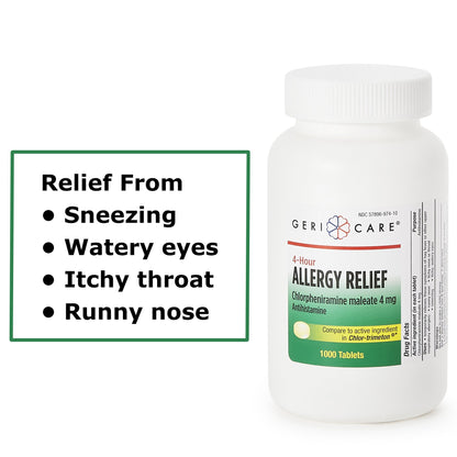 HEALTHSTAR® Allergy Relief 4 mg Strength Tablet 1,000 per Bottle (558678_BT)
