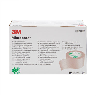3M™ Micropore™ Medical Tape Tan 1 Inch X 10 Yard Paper NonSterile (5996_CS)