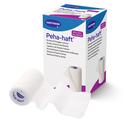 Peha-haft® Absorbent Cohesive Bandage 3 Inch X 4-1/2 Yard Self-Adherent Closure White NonSterile Standard Compression (1065375_CS)