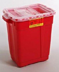 BD™ Sharps Container Red Base 18-1/2 X 17-3/4 X 11-3/4 Inch Vertical Entry 9 Gallon (571632_CS)