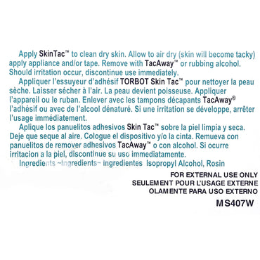Skin Tac™ Skin Barrier Wipe 78 to 82% Strength Isopropyl Alcohol Individual Packet NonSterile (698908_BX)