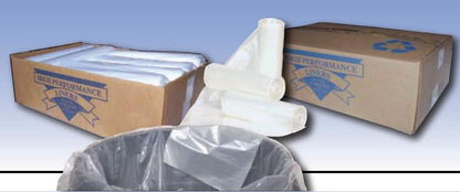 Colonial Bag Trash Bag 33 gal. Clear LLDPE 1 mil 33 X 40 Inch X-Seal Bottom Flat Pack (678177_CS)