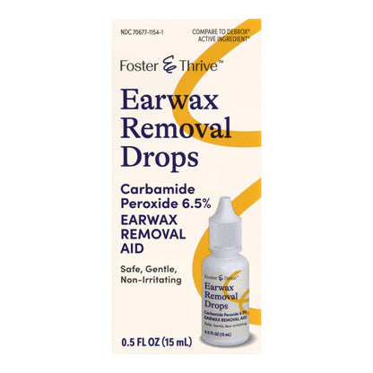 Foster & Thrive™ Ear Wax Remover 0.5 oz. Otic Drops 6.5% Strength Carbamide Peroxide (1244614_EA)