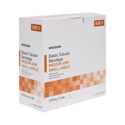 McKesson Spandagrip™ Elastic Tubular Support Bandage 2-3/4 Inch X 11 Yard Medium Arm / Small Ankle Pull On Natural NonSterile Size C Standard Compression (1112848_CS)