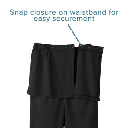 Silverts® Adaptive Pants Back Overlap 3X-Large Black Female (1219553_EA)
