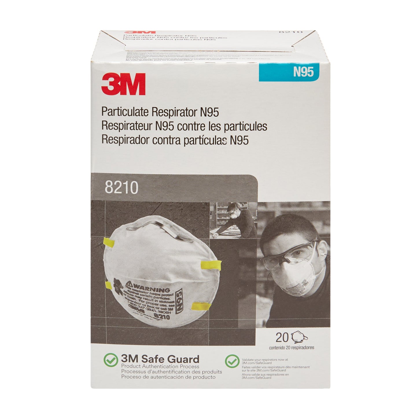 3M™ Particulate Respirator Mask Industrial N95 Not Rated Elastic Strap One Size Fits Most (794716_BX)