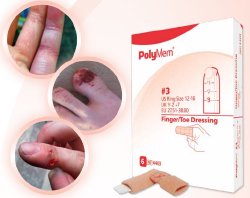 PolyMem® Finger / Toe Foam Dressing 2-1/5 to 2-3/5 Inch Circumference Without Border Film Backing Nonadhesive Finger / Toe Sterile (771147_EA)