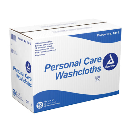 Dynarex® Washcloth 10 X 13 Inch White Disposable (837502_CS)