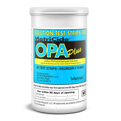 MetriCide™ OPA Plus OPA Concentration Indicator 60 Test Strips Single Use (1258326_CS)