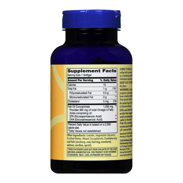 Foster & Thrive™ Omega 3 Supplement Fish Oil 1,200 mg Strength Softgel 100 per Bottle (1238889_BT)