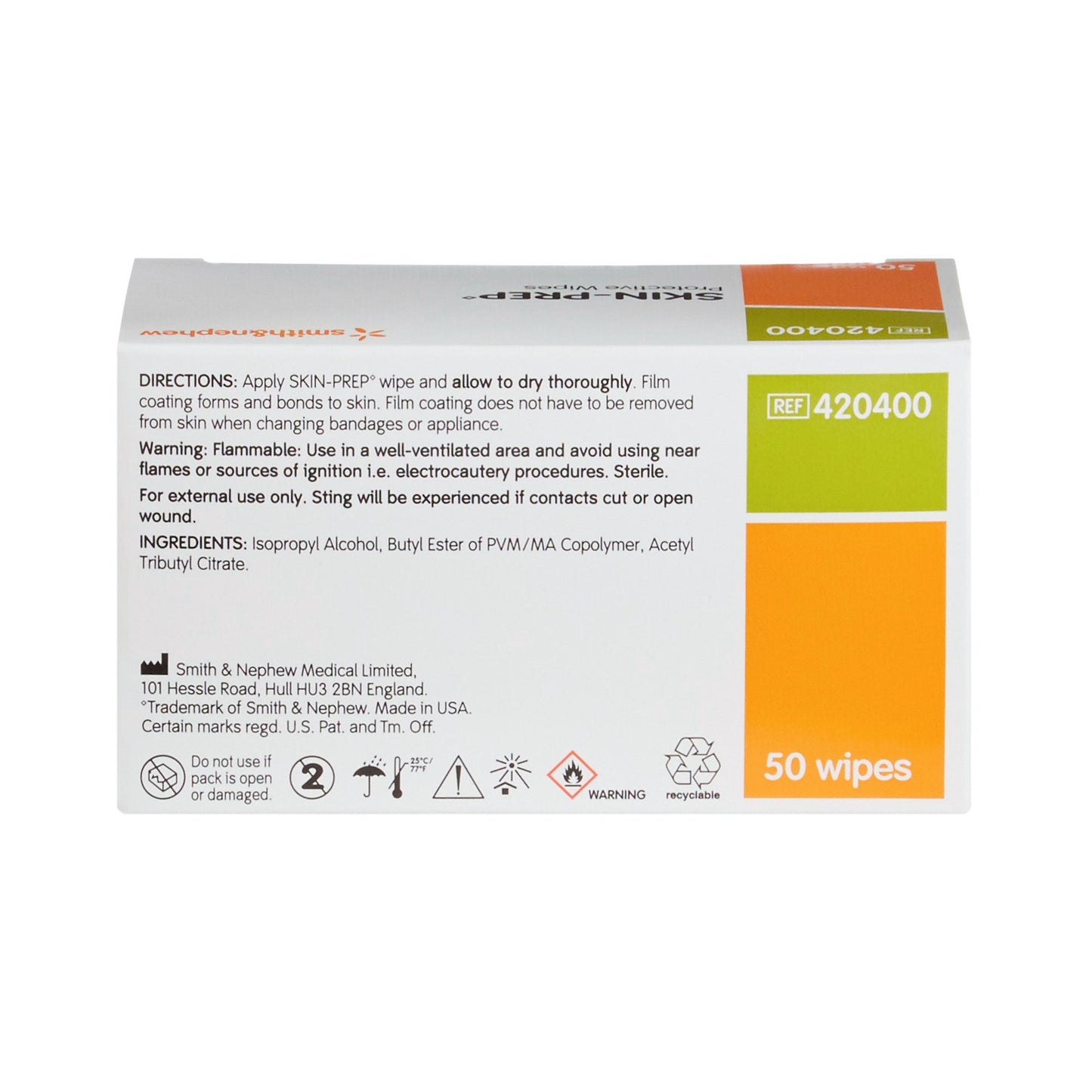 Skin-Prep Skin Barrier Wipe 75 to 100% Strength Isopropyl Alcohol Individual Packet Sterile (44723_CS)