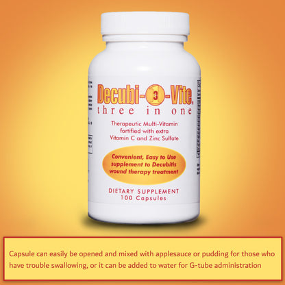 Decubivite® Three In One Multivitamin Supplement Vitamin / Minerals 500 mg Strength Capsule 100 per Bottle (772098_BT)