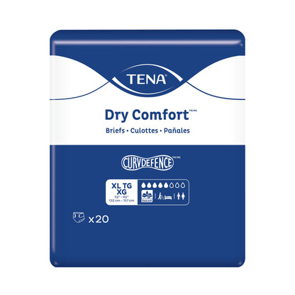 TENA Dry Comfort™ Unisex Adult Incontinence Brief X-Large Disposable Moderate Absorbency (1245726_PK)