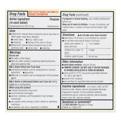 Foster & Thrive™ Allergy Relief 25 mg Strength Minitab 24 per Box (1235079_BX)