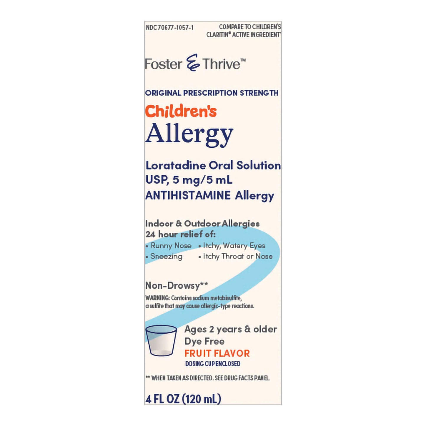 Foster & Thrive™ Children's Allergy Relief 5 mg / 5 mL Strength Syrup 4 oz. (1238937_BT)
