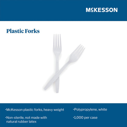 McKesson Fork Heavy Weight White Polypropylene (959242_CS)
