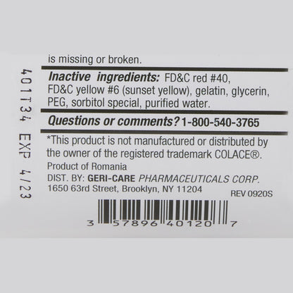 Geri-Care® Stool Softener Softgel 200 per Bottle 100 mg Strength Docusate Sodium (1190511_BT)