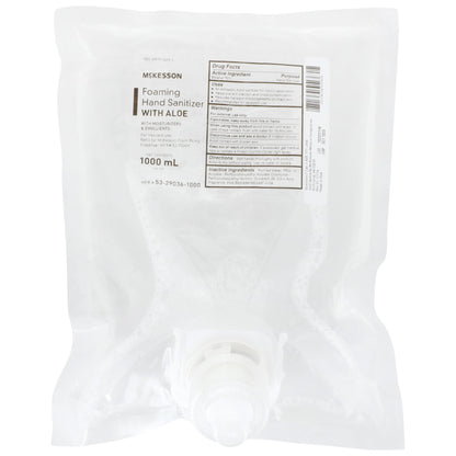 McKesson Hand Sanitizer with Aloe 1,000 mL Ethyl Alcohol Foaming Dispenser Refill Bag (957986_EA)
