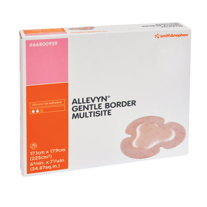 Allevyn Gentle Border Foam Dressing 6-3/4 X 7-5/8 Inch With Border Film Backing Silicone Gel Adhesive Multisite Sterile (784969_EA)